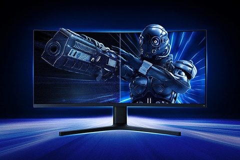 Xiaomi Curved Gaming Monitor 34-Inch 3440 * 1440 WQHD 21:9 Bring Fish Screen 144Hz High Refresh Rate 121% sRGB 1500R Curvature