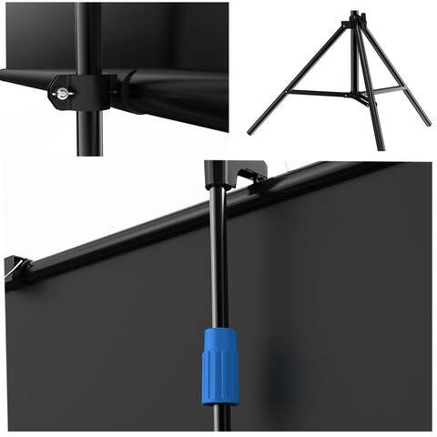 CRONY 120 Inches Tripod Projector Screen with Stand, Portable Foldable Projection Movie Screen Fabric