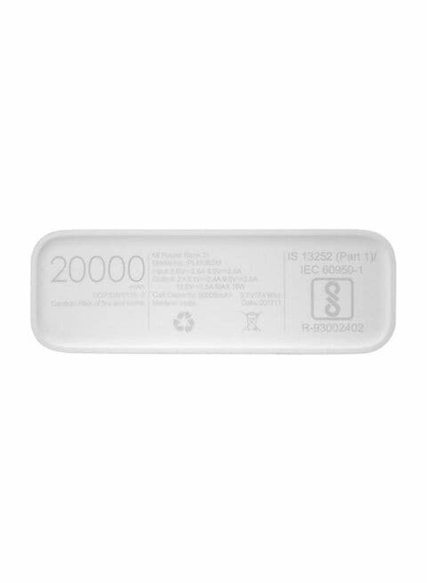 Xiaomi Mi Portable Charger 20000 mAh - White