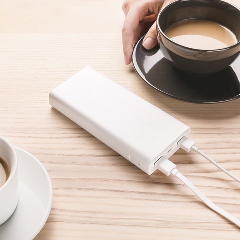 Xiaomi Mi 20000 mAh Power Bank 2C Type C [Dual Output, QC3.0, Fast Charging, Premium Quality Battery] - for Smartphones, Laptop [MacBook, Mi Notebook, Nintendo Switch, Dell XPS 13, ThinkPad] - White