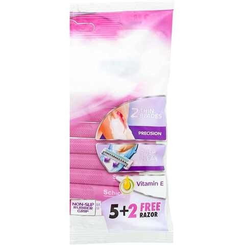 SCHICK EXACTA II WOMEN PINK 5+2