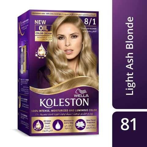 Wella Koleston Permanent Hair Dye Kit 8/1 Light Ash Blonde