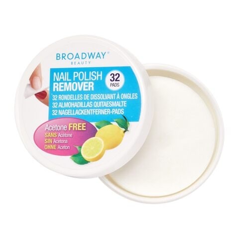 Broadway Lemonade Nail Polish Remover Pads - 32 Pieces