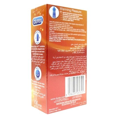 DUREX CONDOMS PLEASURE WARMING X12