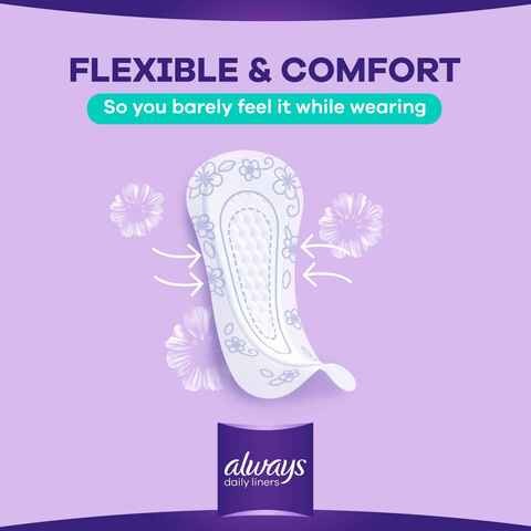 Always Comfort Protect Daily Sanitary Pads, 60 Pads