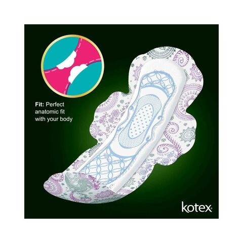 Kotex Large Sanitary Pads With Wings x 10