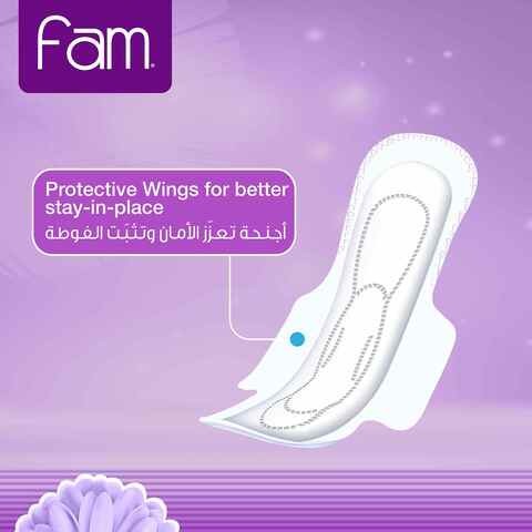 Fam Maxi Thick Pads With Wings Made Of Natural Cotton , 50 Pads