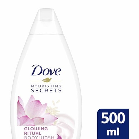 Dove shower gel with glowing lotus flower for women 500ml