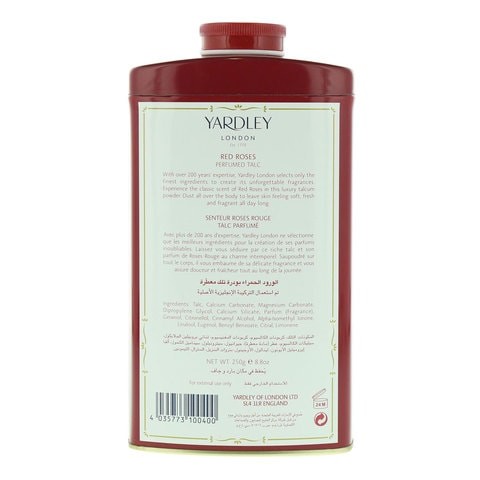 YARDLEY TALC RED ROSE 200GM