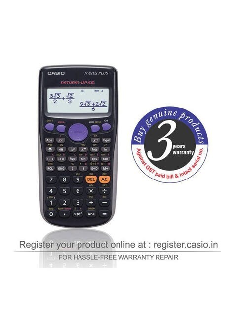 Casio 12-Digit Scientific Calculator, Black/Purple/Pink