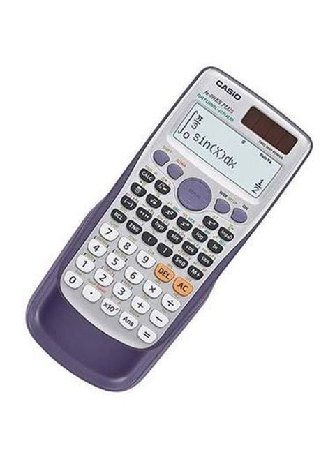 Casio 12-Digit Scientific Calculator, Silver/Purple/Black