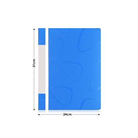 ALISSA-5254 40-Pocket Business A4 Sheet Presentation Book 80-Page Capacity Clear Book Available for Report Sheets Artworks Music Sheets Clippings Organizer, Blue.