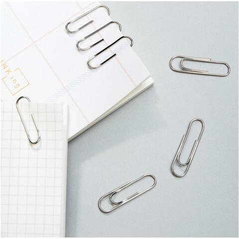 ALISSA Set of 3 Boxes - File Management Paper Clips (29mm Silver 200 Pieces Per Box)