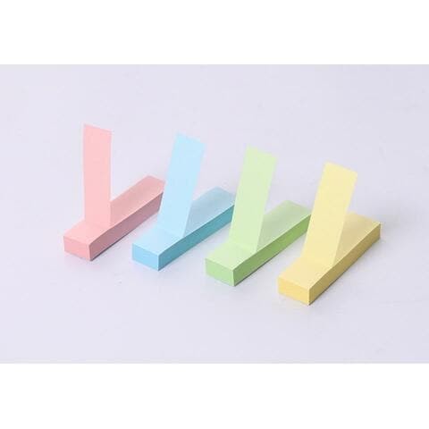 Elissa 2 Pack Mini Sticky Index Notes, 4 Assorted Colors 19 x 76 mm 400 Sheets