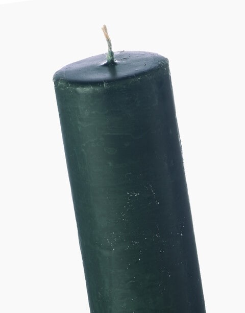 Dark Green Pillar Candle