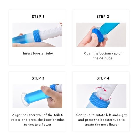 ALISSA-Toilet Cleaning Gel Toilet Deodorant Air Freshener Needle Cleaner Fresh Gel Detergent Flower Household Aromatic Cleaning, Blue.