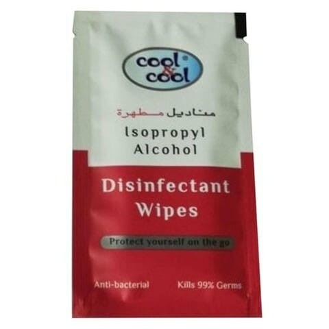 Cool & Cool Alcohol Disinfectant Wet Wipes 5 Bags