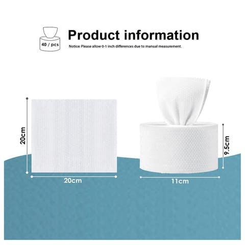 Aiwanto 5Pack Tissue Roll With Bag Cotton Tissue Reusable Disposable Face Towel