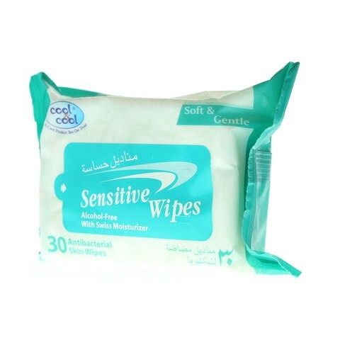 Cool & Cool Wet Wipes For Sensitive Skin 30 Pieces