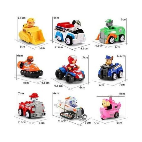 ALISSA-Patrol Toys Set Dog Puppy Patrol Rescue Car Action Figures Model Toy Chase Ryder Vehicle Car Kid Toy.