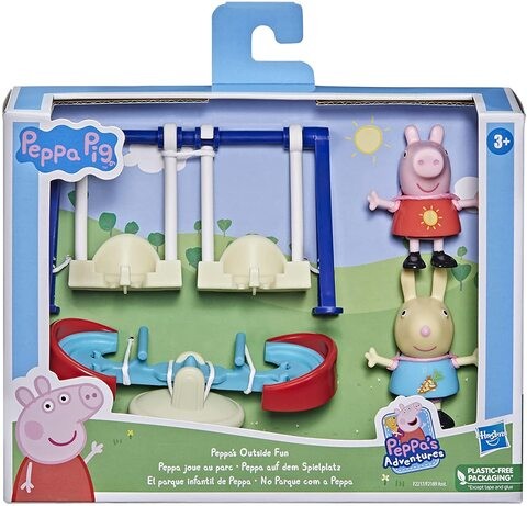 Peppa Pig Peppa's Adventures Peppa's Outside Fun Preschool Toy, with 2 Figures and 3 Accessories