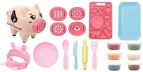 Handmade plasticine dough maker set, simulation pigs play set for kids.