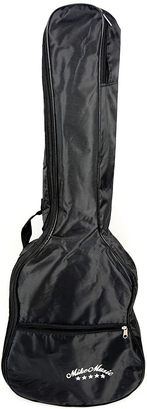 Mike Music 34 Inch Classical Guitar, Black - 34C with Bag, Strings, Capo (34 Inch, Natural)