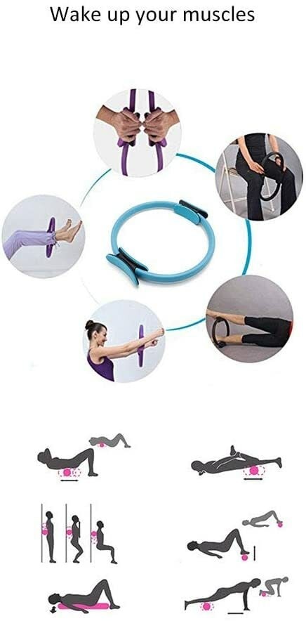 Iwanto Pilates Home and Fitness Rings, 15 Inch