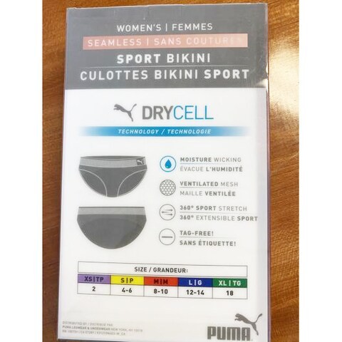 Puma Women's Stretch Bikini Briefs (4 Pieces, Size XS).