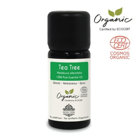 Aroma Tierra (Australia) Organic Tea Tree Oil - Aroma Tierra - 100% Pure, Natural, Ecocert Certified Organic - 10ml