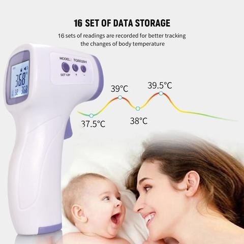 Edragon Mall Digital Forehead Thermometer (Hzk-801) for Babies