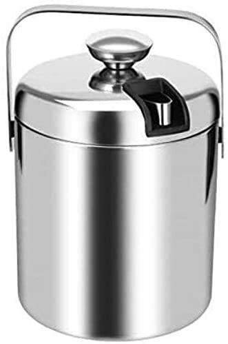 Stainless Steel Ice Bucket Ice Cube Double Container