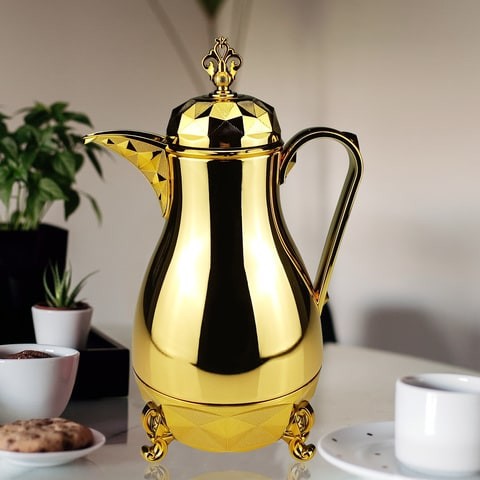 Arabian Dallah Jug by Nissan, 1 Liter, ESMA Approved, Gold CAW-G