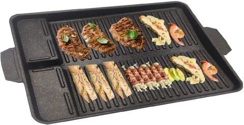 Go to Camps Korean Portable BBQ Barbecue Pan Burger Tray Burner Top Plate Barbecue Tray