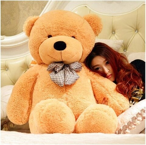 Aiwanto 200cm Large Teddy Bear Light Brown Teddy Bear Teddy Doll Gift for Wife Kids Girlfriend Teddy Bear Decoration for Home