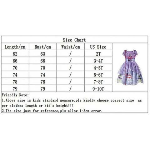 Aiwanto 120cm Princess Dress Girls Party Costume Dress 5 Layers Children Kids Party Dress Up