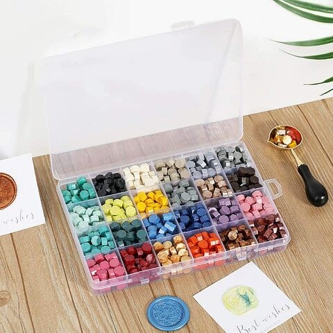 Aiwanto Wax Bead Envelope Seal 24 Colors Wax Sealing Stamp for Envelope Sealing Wax Office School Accessories