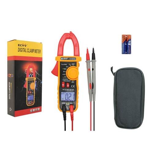 ECVV 600A True RMS Digital Clamp Meter Multimeter Auto Range with Frequency Capacitance NCV Test Megohmmeter Data Hold