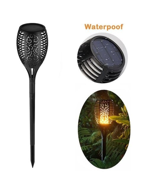 Black solar powered lamp