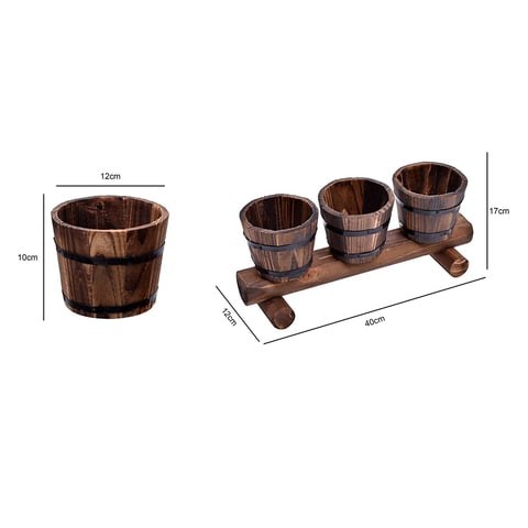 LINGWEI Creative Wooden Flower Pot Succulent Plant Pot Fleshy Combination Plant Pot Ornamental Bonsai Planters, for All Indoor Plants, Flowers, Herbs, Leaf Plants,Succulents