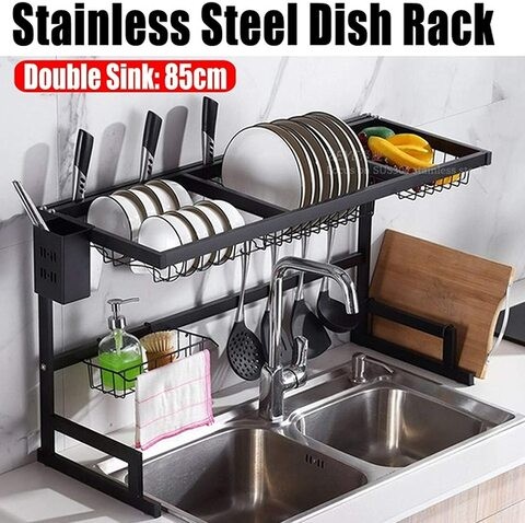 Orchid Dish Drying Rack Stainless Steel Sink Display Stand Kitchen Utensils Utensil Rack