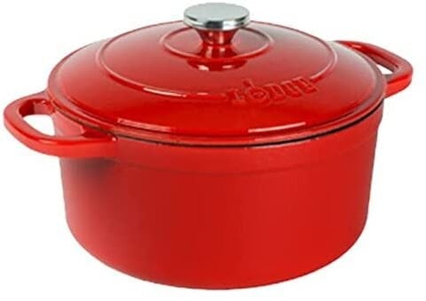 LODGE Enamel Red 5.5 Quart Dutch Oven EB5D42INT