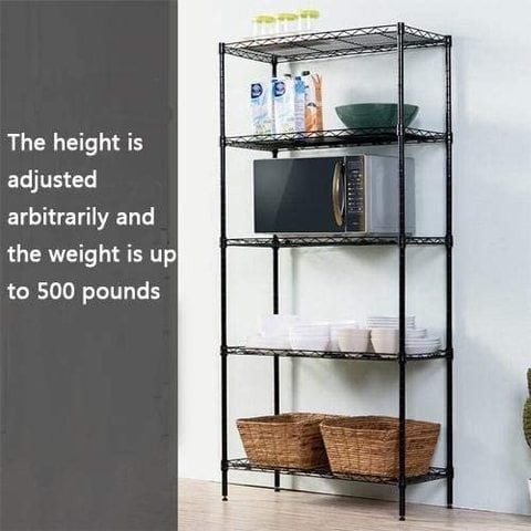 Nosense Metal Wire Shelves for Storage, 5 Shelves for Kitchen or Bathroom