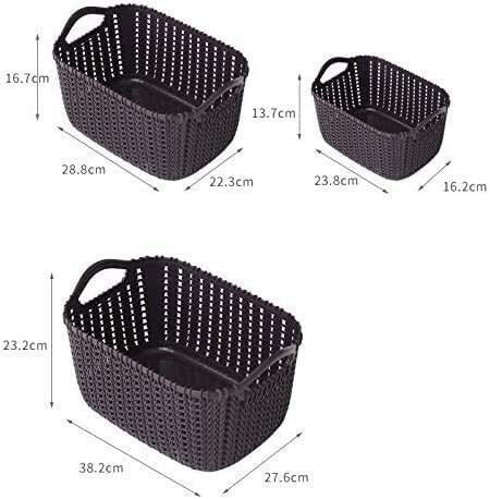 Aiwanto 3Pcs Kitchen Storage Box Storage Basket Containers Bathroom Storage Box Basket Fruits Vegetable Storage Basket