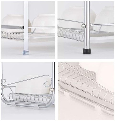 3-tier dish rack silver