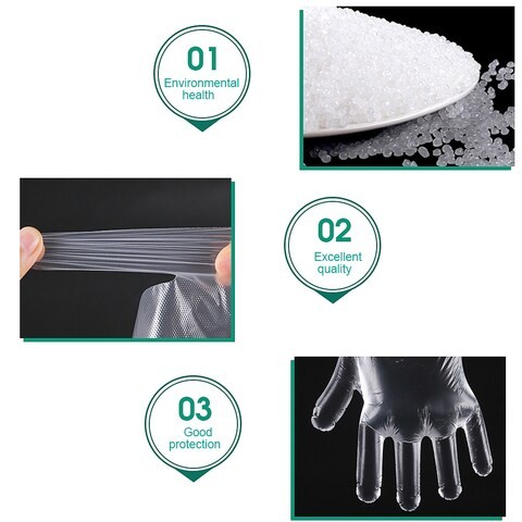 Karivas Polyethylene Disposable Gloves, 100 Pieces