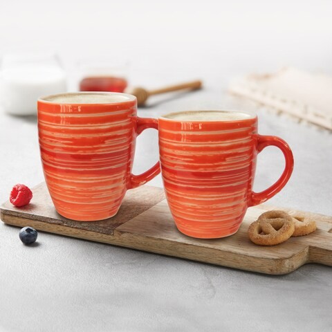 Raj Stoneware Cup 12oz - Orange