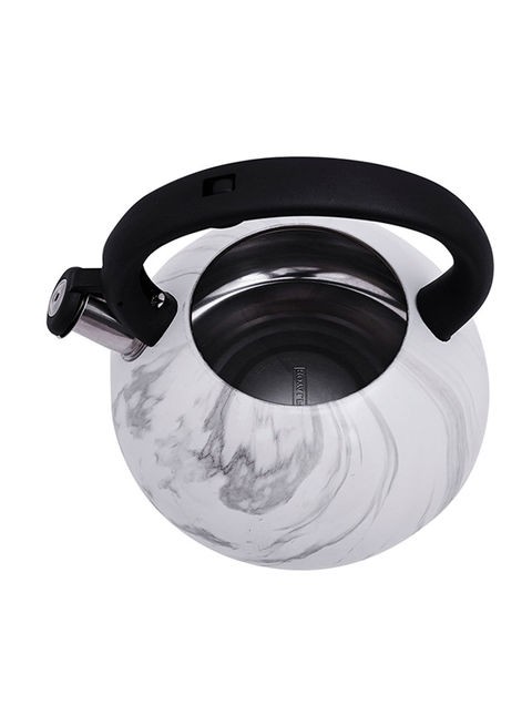 Royalford Stainless Steel Kettle, White/Black/Grey, 3 Liter, 22.3 x 22.3 x 20.5 cm