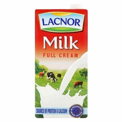 Lacnor Milk Full Cream 1 Liter x Pack of 4