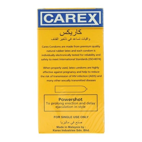 CAREX CONDOMS POWERSHOT DELAY 12'S